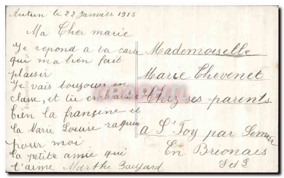 CPA Fantaisie Enfant — Verso