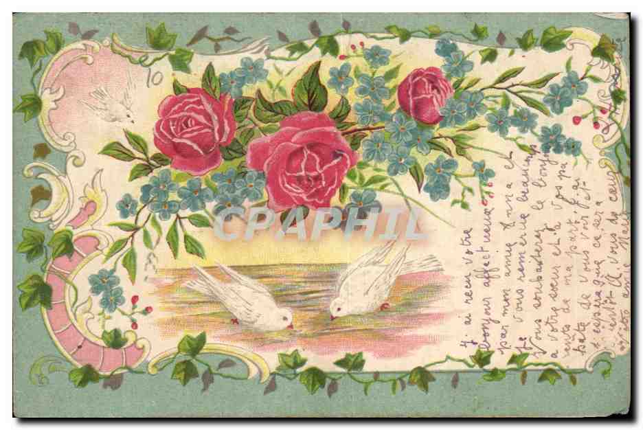 CPA Fantaisie Fleurs Colombes 