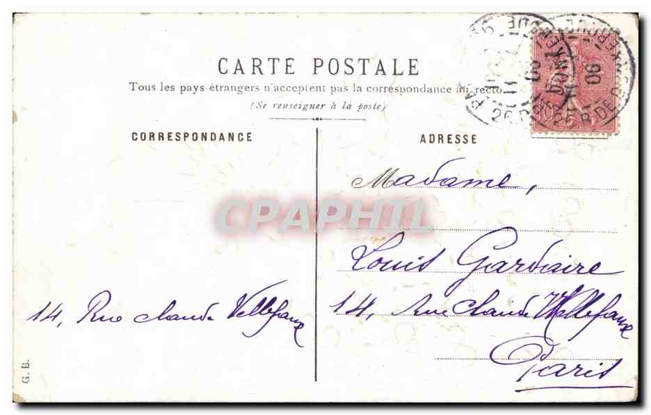 CPA Fantaisie Bonne annee — Rückseite