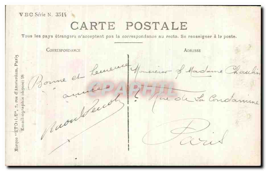 CPA Fantaisie Femme  — Rückseite
