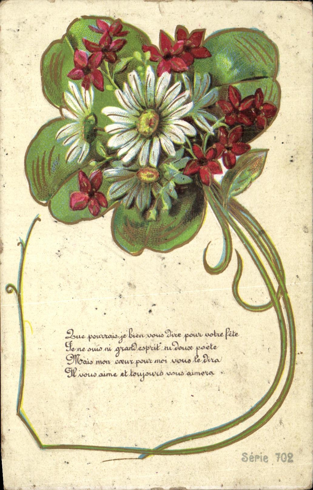 CPA Fantaisie Fleurs