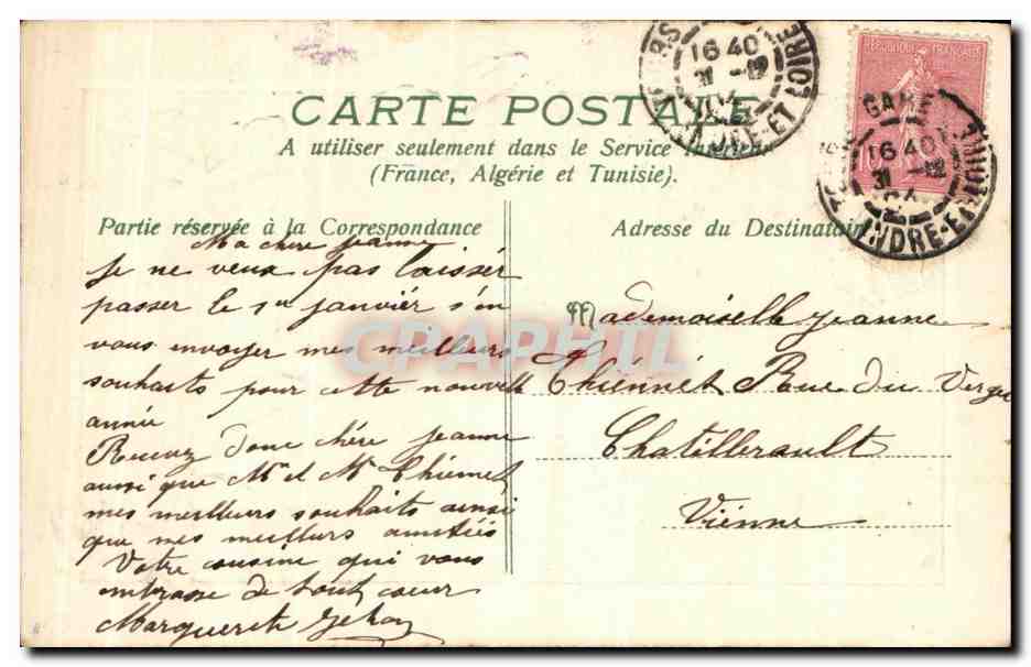 CPA Fantaisie Fleurs  — Rückseite