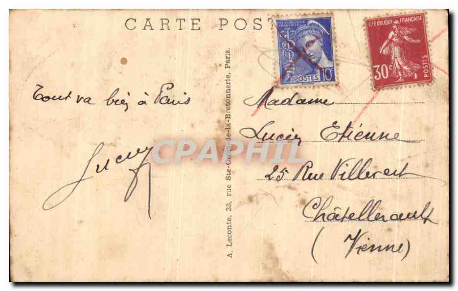 París — La Gare de l'Est — Eastern Station — n° 152 — Reverso