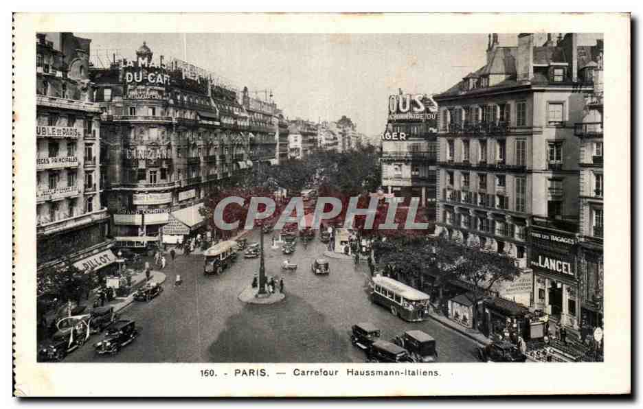 CPA Paris Carrefour Haussmann Italiens