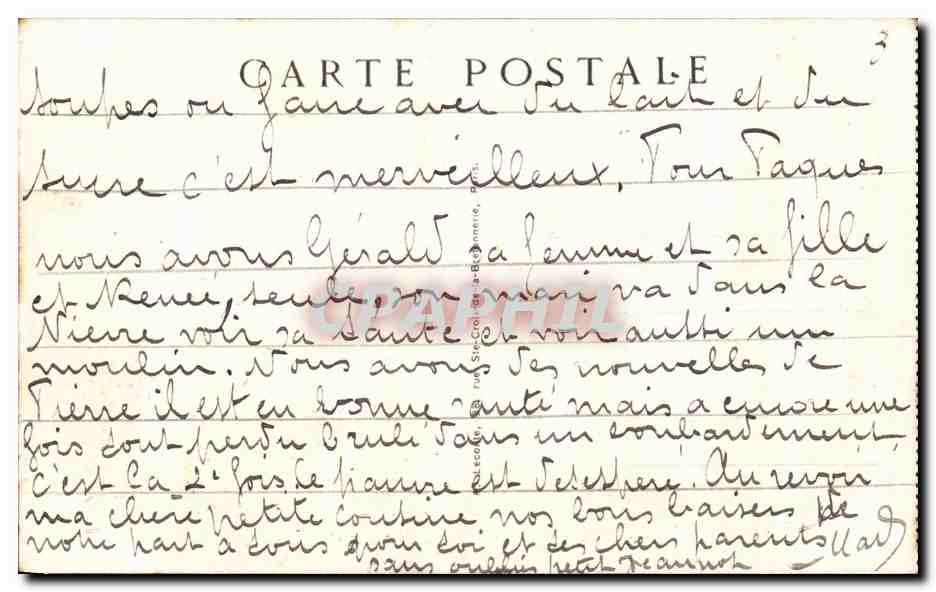 CPA Paris Notre Dame L'Abside — Verso