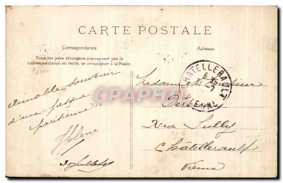 Paris — Rue Pierre-Charron — E. L. D. n°838 — Rückseite
