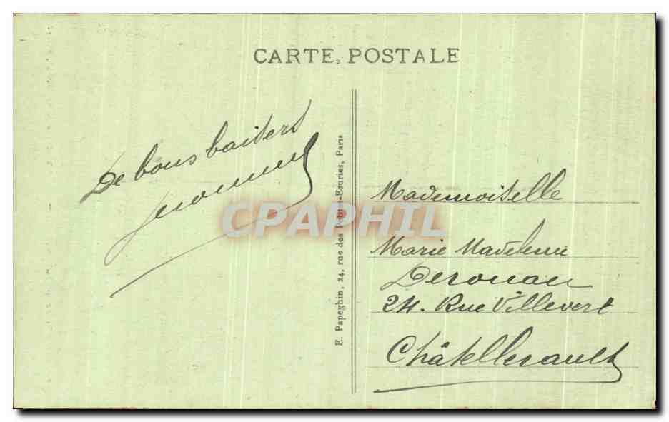 CPA Paris Arc de Triomphe Tombe du soldat inconnu — Rückseite