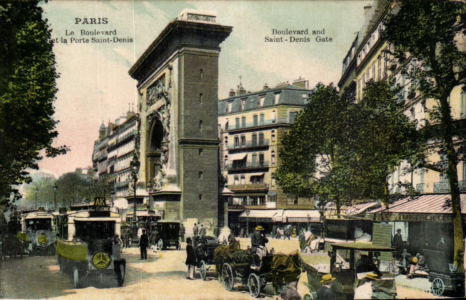 CPA Paris Le Boulevard Et La Porte Saint Denis 