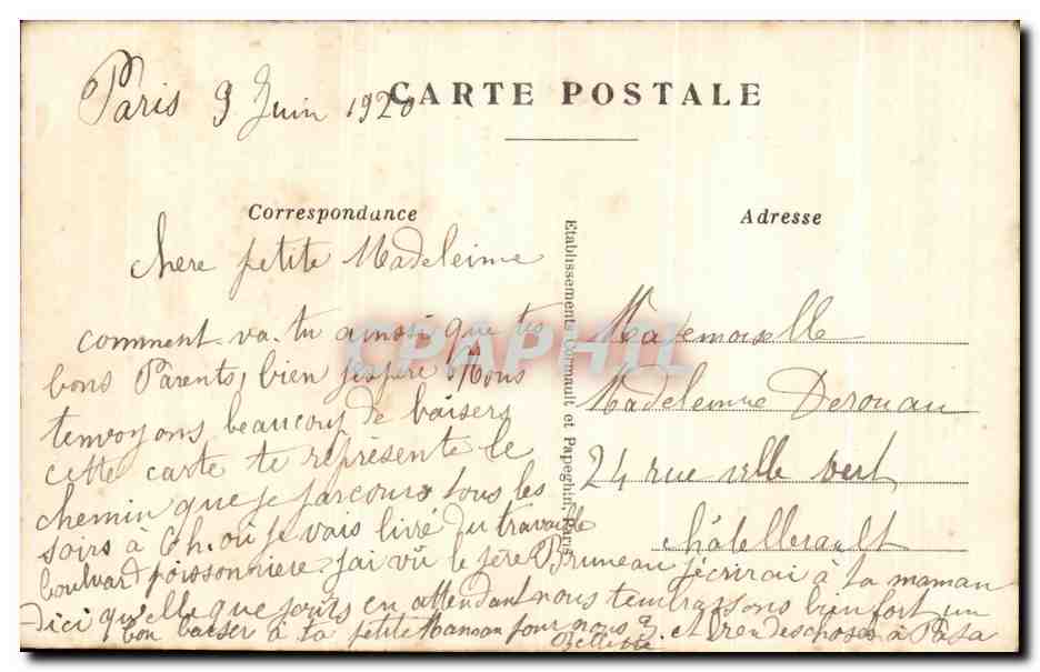 CPA Paris Le Boulevard Et La Porte Saint Denis  — Verso