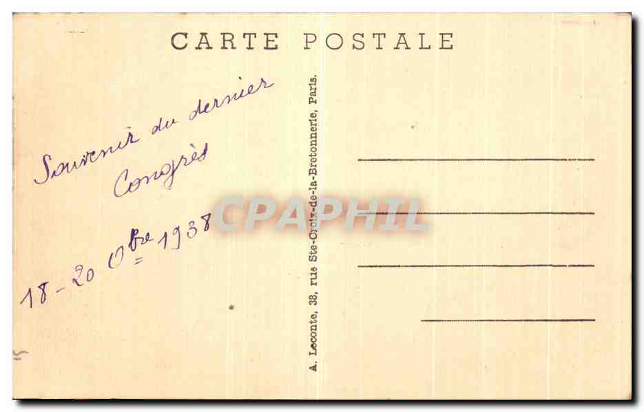 CPA Paris Avenue De L'Opera — Verso