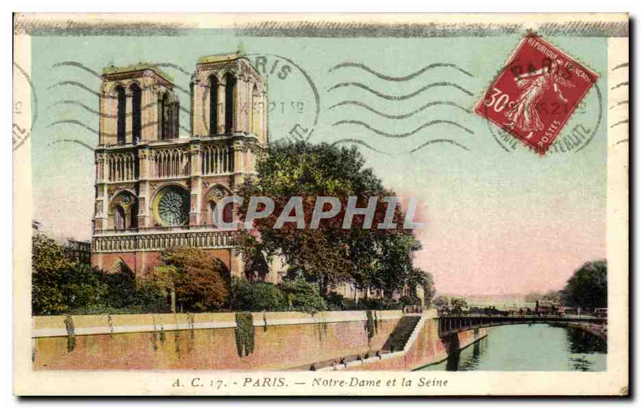 CPA Paris Notre Dame et la Seine