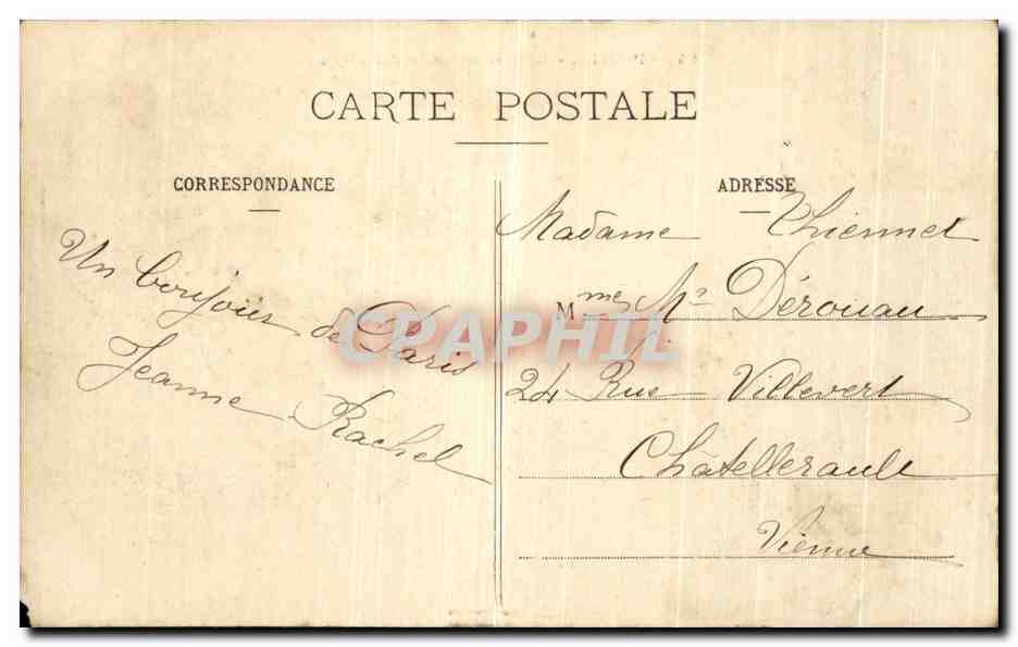 CPA Paris La Colonnade du Louvre — Rückseite