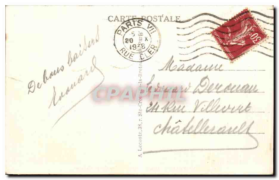 CPA Paris Grand Palais  — Rückseite