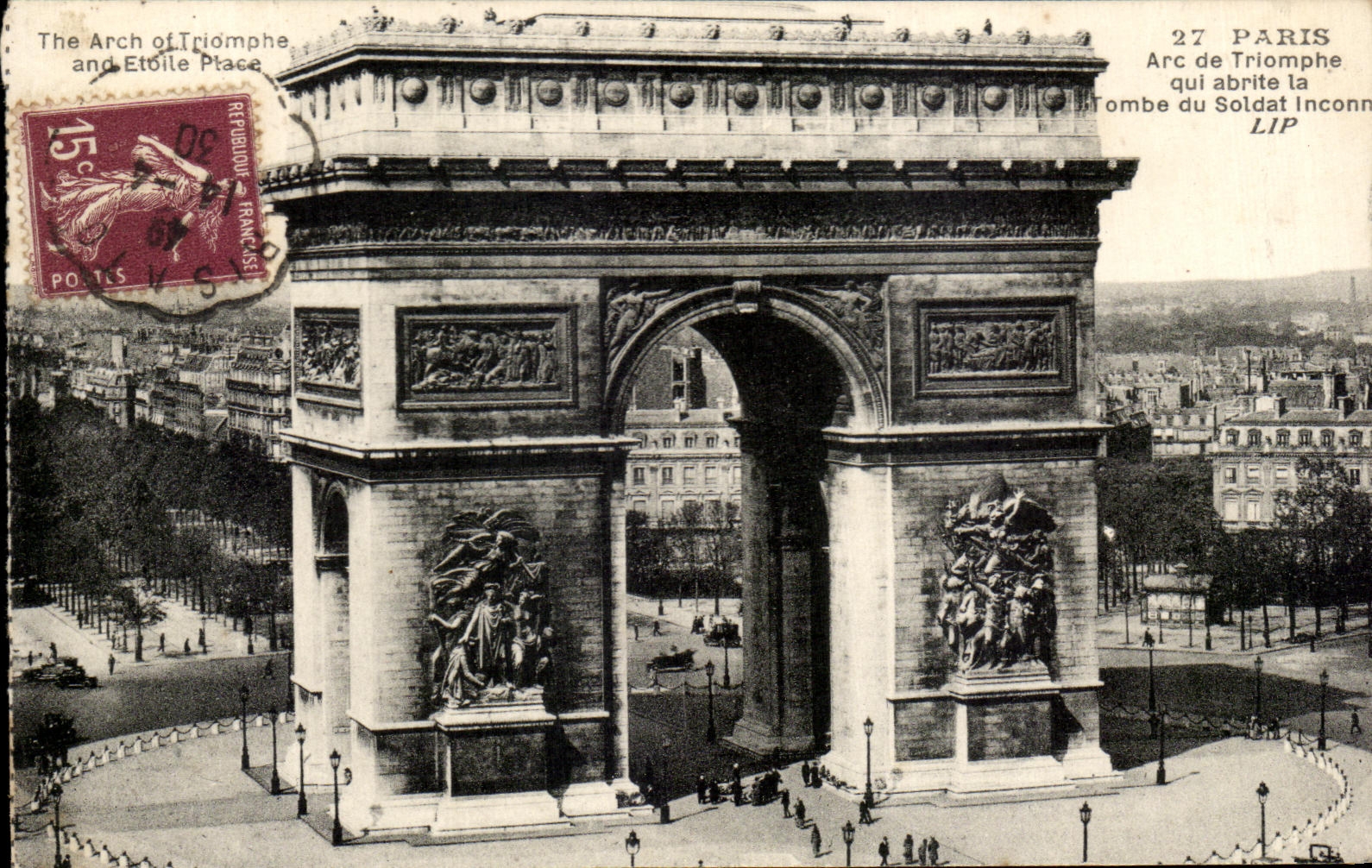 CPA Paris Arc De Triomphe qui Abrite la Tombe du Soldat inconnu