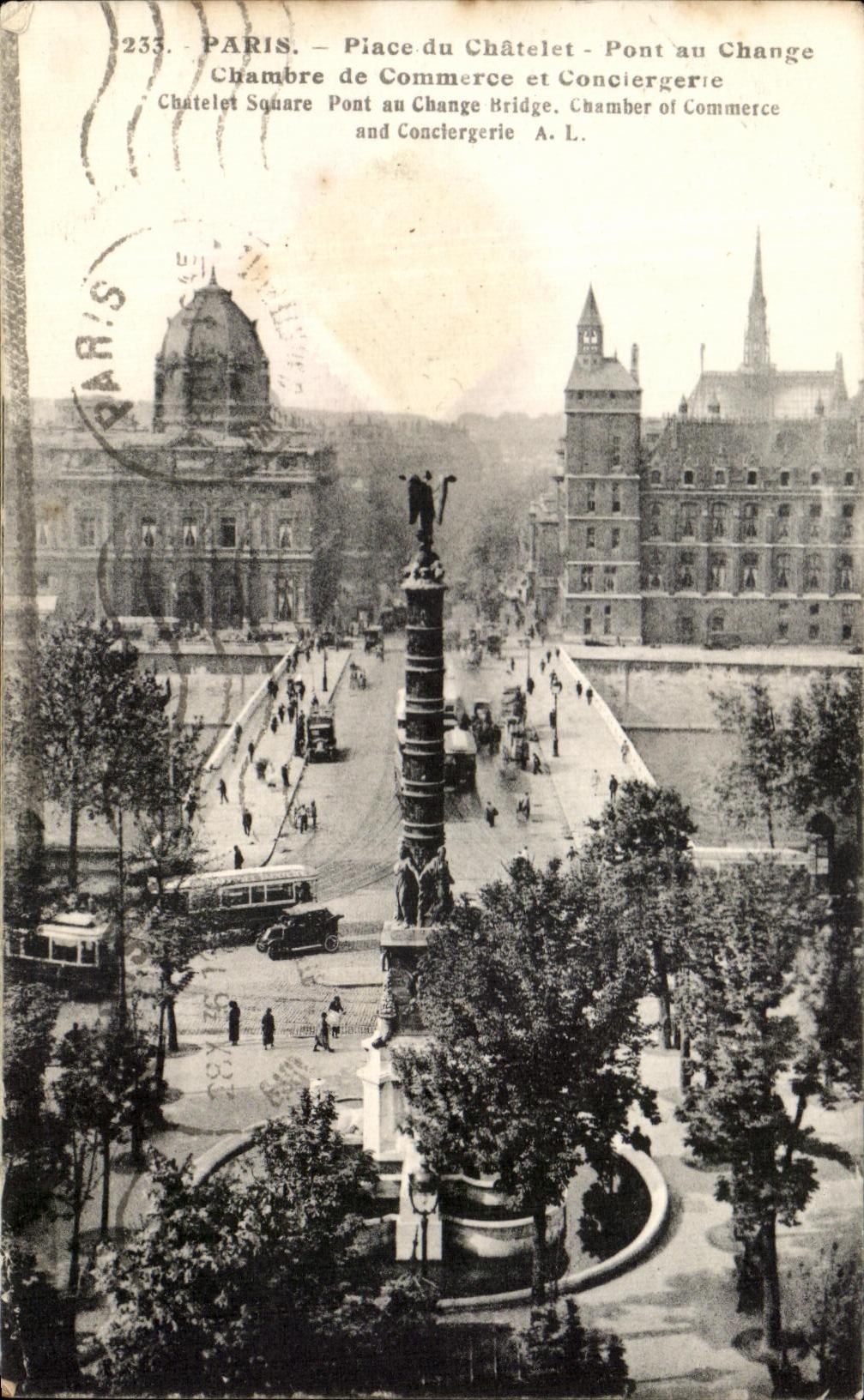 CPA Paris Piacc Du Chatelet Pont Au change Chambre De Commerce Et Conclergerie