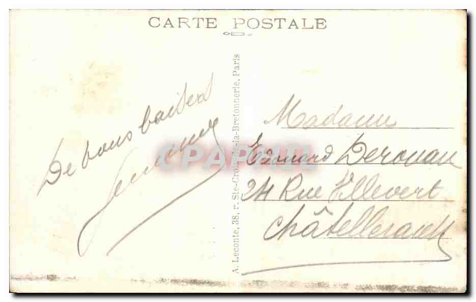 CPA Paris Piacc Du Chatelet Pont Au change Chambre De Commerce Et Conclergerie — Verso
