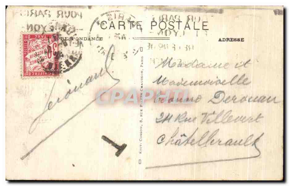 CPA Paris Le Palais Du Senat — Rückseite