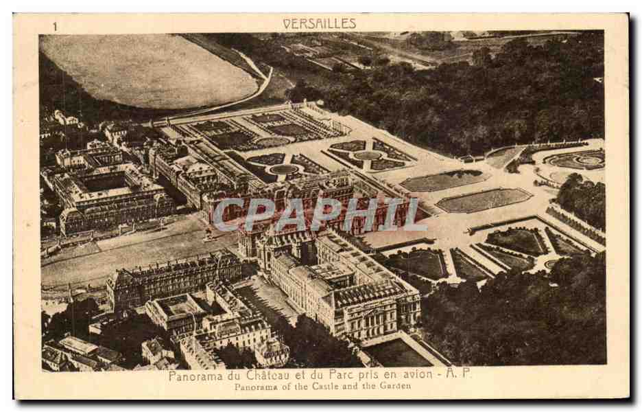 Versailles — Panorama du Château et du Parc pris en avion — A.P.