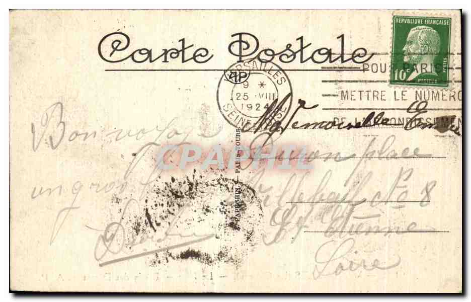 CPA Versailles Le Parc Bassin Des Domes — Verso