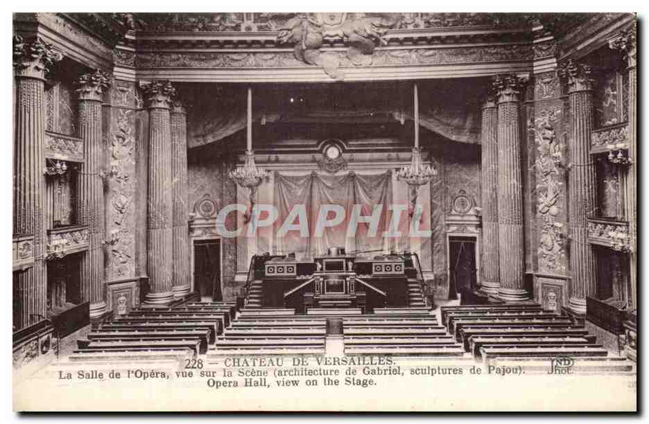 CPA Chateau De Versailles La Salle De l'Opera Vue Sur La Scene 