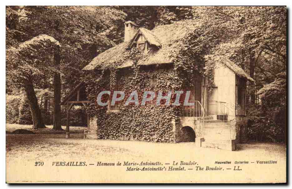 CPA Versailles Hameau De Marie Antoinette Le Boudoir Marie Antoinette's Hamlet
