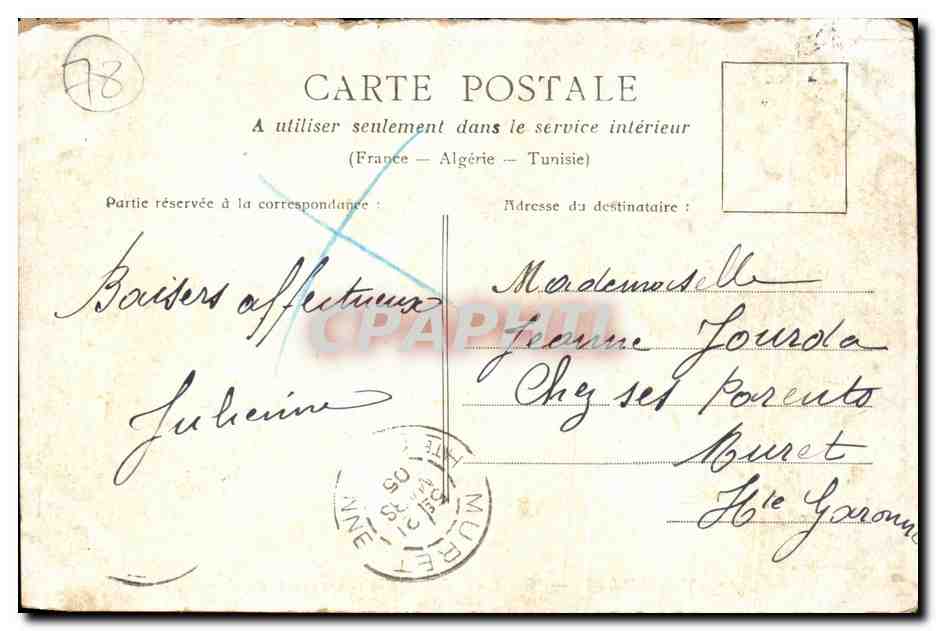 CPA Versailles Grille De l'Orangerie Les Cent Marches — Verso
