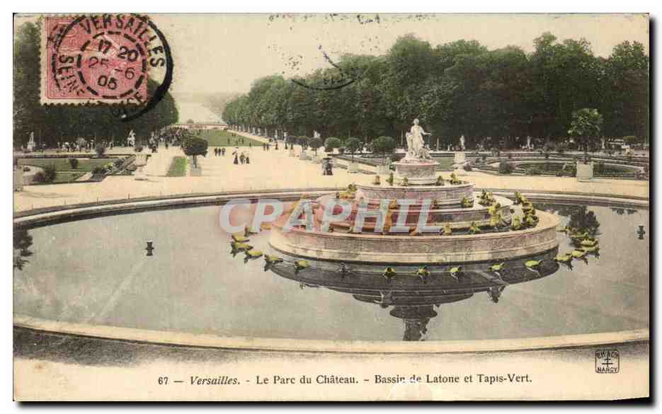 CPA Versailles Le Parc Du Chateau Bassin De Latone Et Tapis Vert