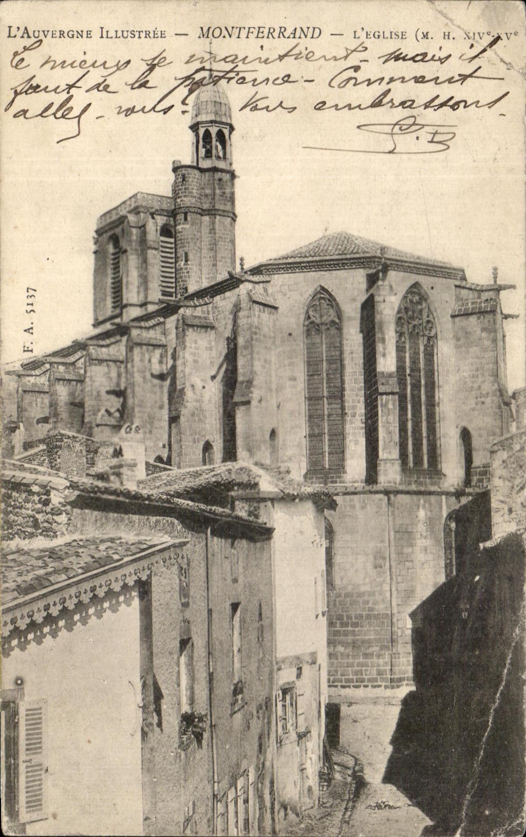 Montferrand — Die Kirche (M. H. XIVe-XVe) — L'Auvergne Illustrée, n° 5137