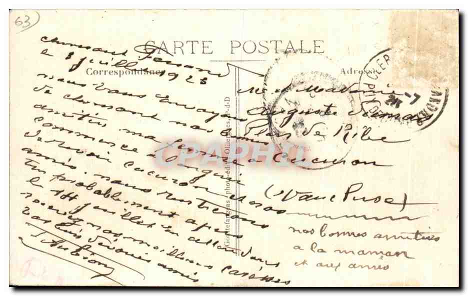 Clermont-Ferrand — Place de Jaude — G. d'O. - 1091 — Reverso