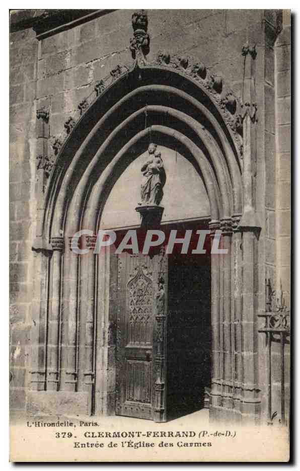 Clermont-Ferrand (P.-de-D.) — Entrée de l'Église des Carmes — L'Hirondelle, Paris, n° 379