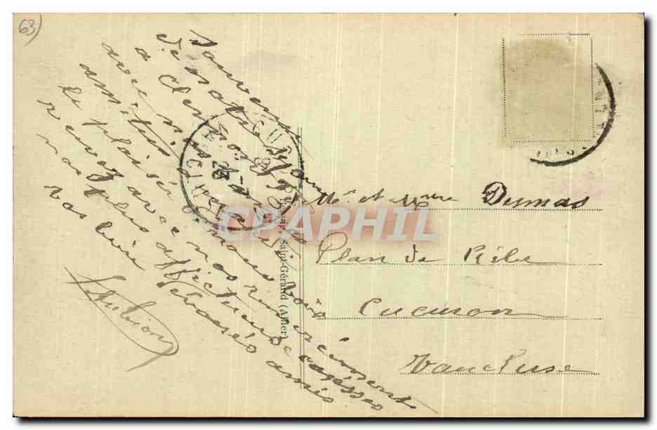 Clermont-Ferrand — Le Théâtre, l'Avenue de Royal et le Puy de Dôme — CPA 4014 — Rückseite