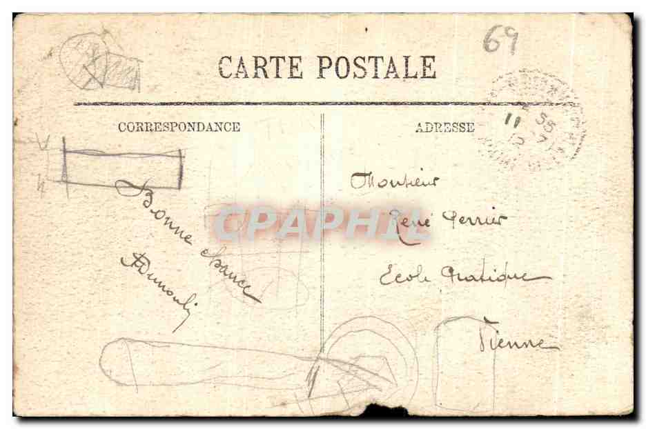 CPA Lyon Ancien Vue De L'entree De La Ville — Verso