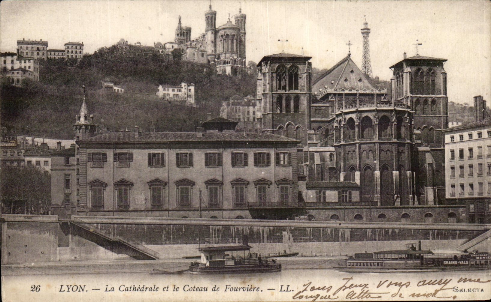 LYON — Die Kathedrale und der Fourvière-Hügel — LL. GRAINS-VALS
