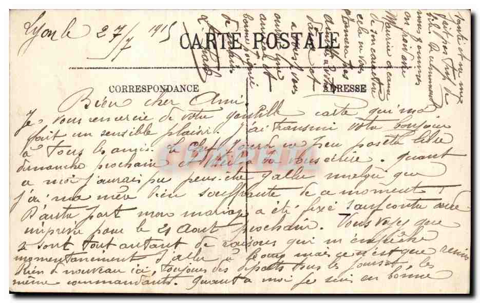 LYON — Die Kathedrale und der Fourvière-Hügel — LL. GRAINS-VALS — Rückseite