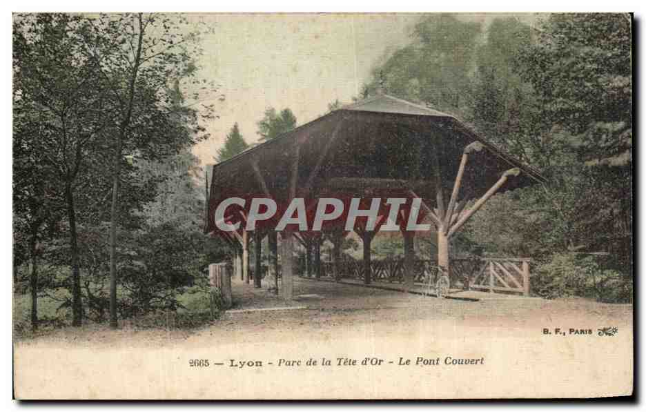 CPA Lyon Parc De La Tele d'Or Le Pont Couvert