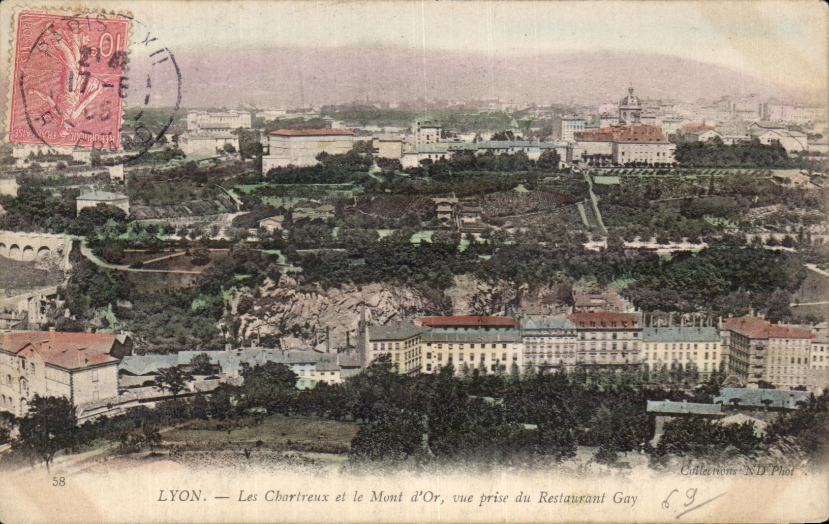 CPA Lyon Les Chartreux Et Le Mont d'Or Vue Prise Du Restaurant Gay