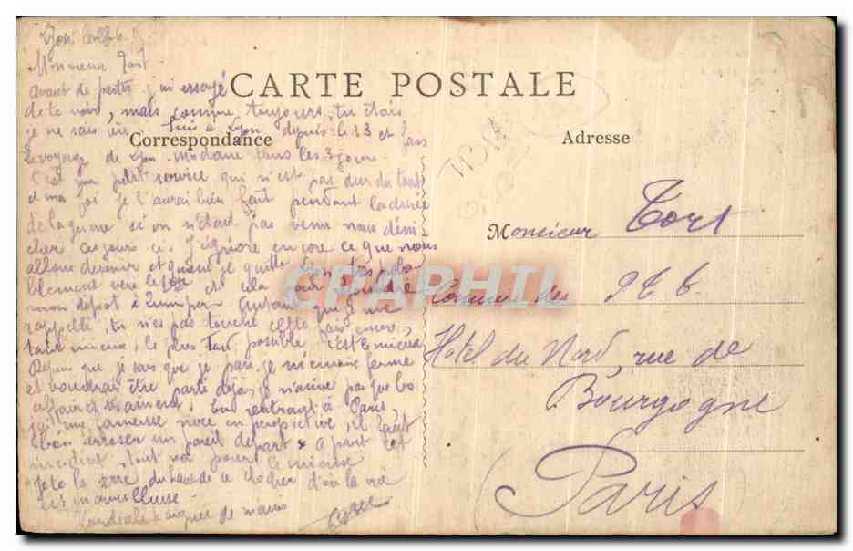 CPA Lyon Abside De La Nouvelle Eglise De Fourviere Edifiee De La Suite D'un Voeu Ayant Pour — Verso