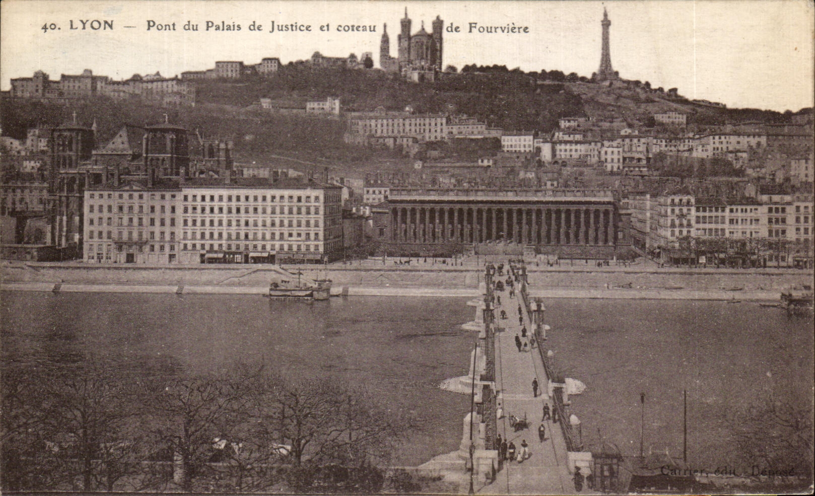 LYON — Pont du Palais de Justice et coteau de Fourvière — Garnier & Deneu