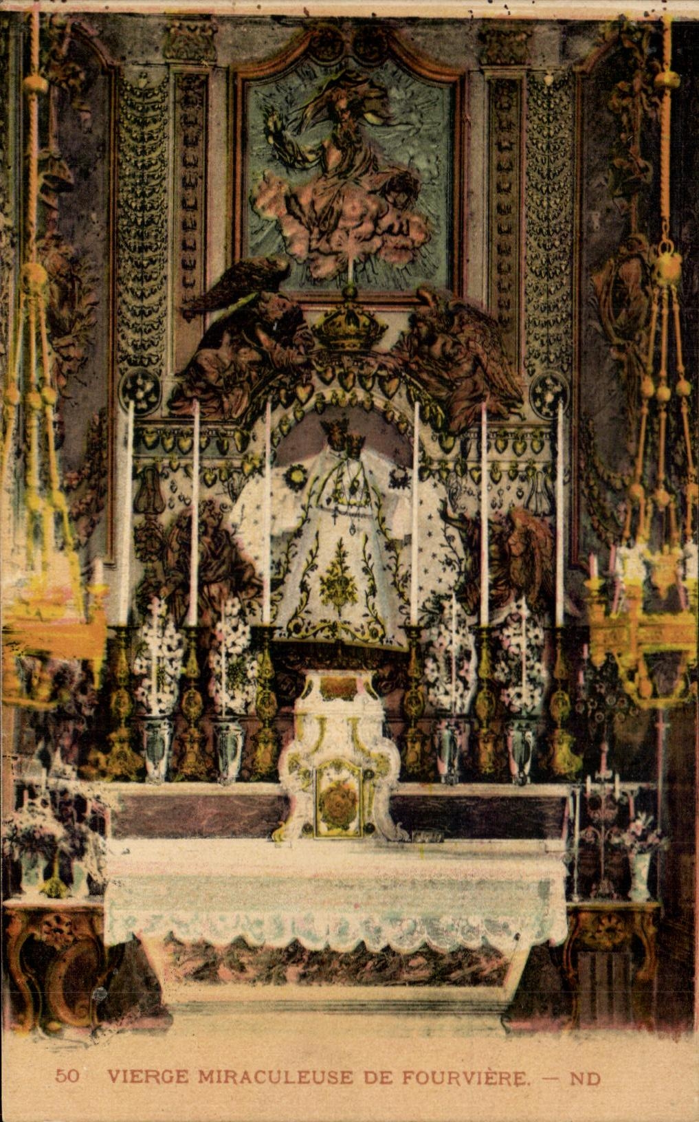 CPA Vierge Miraculeuse De Fourviere Lyon
