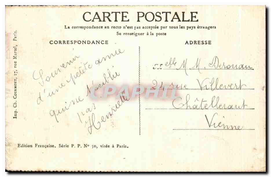 CPA En Suisse Retour de la Montagne — Rückseite
