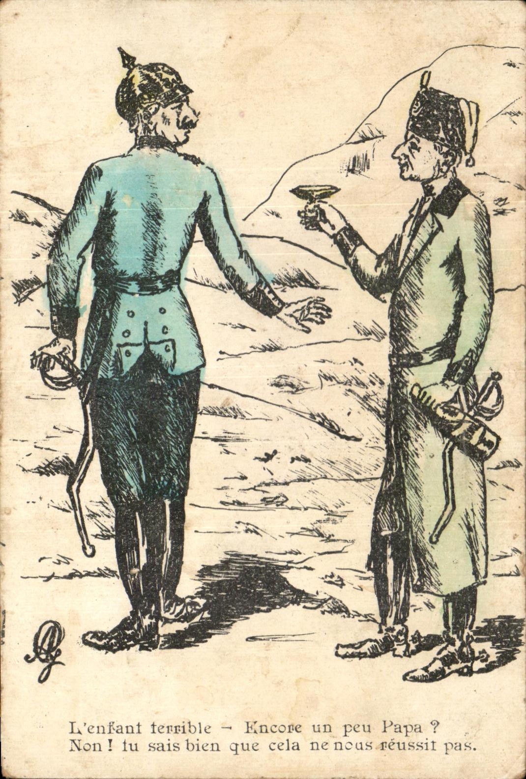 CPA L'enfant terrible Militaria 
