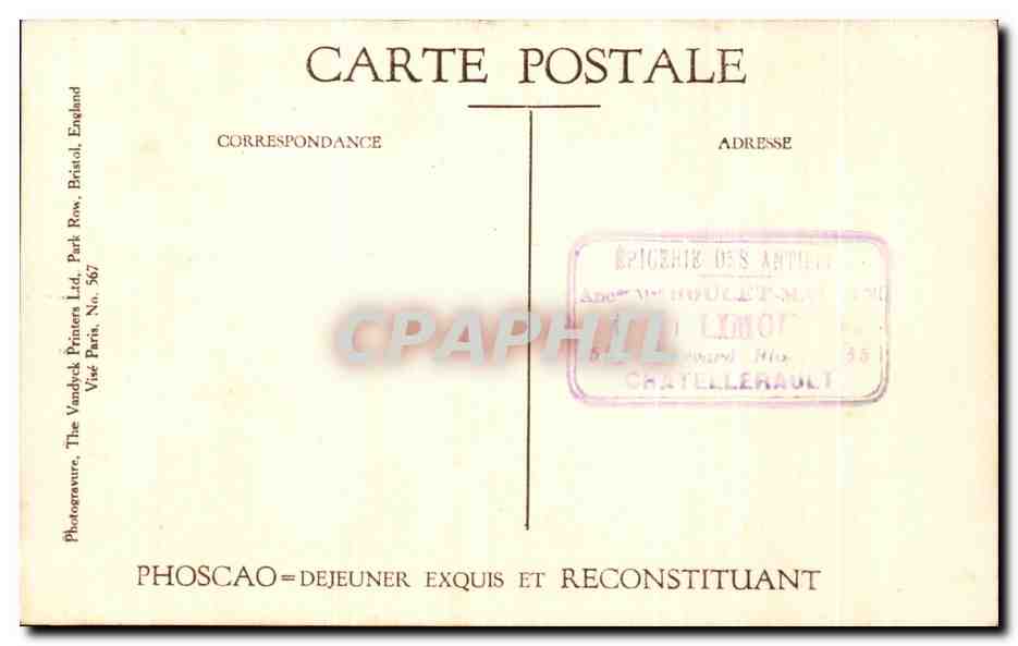 CPA Les vainqueurs de la Marne General de Langle de Cacy — Rückseite
