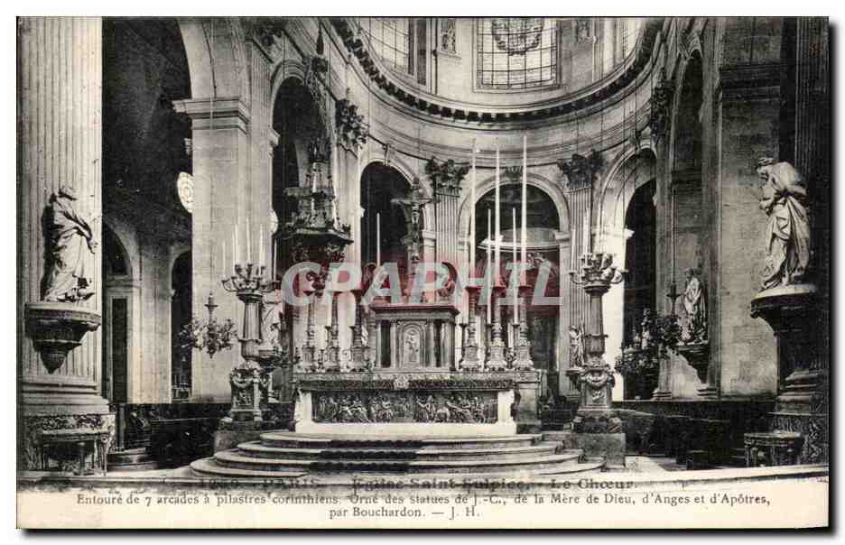 CPA Paris Eglise Saint Sulpice Le Choeur