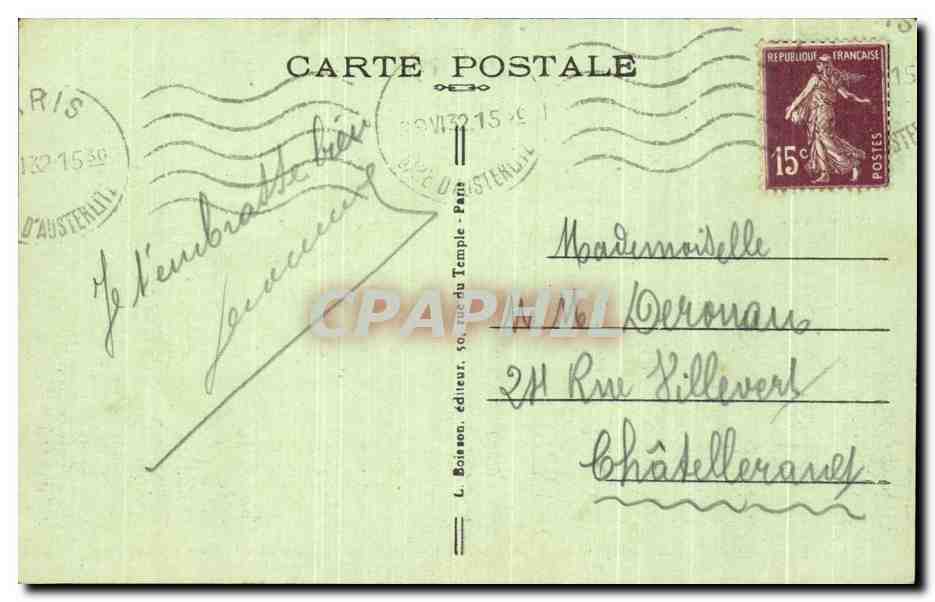 CPA Paris Eglise de Saint Etienne du Mont le Jube — Rückseite