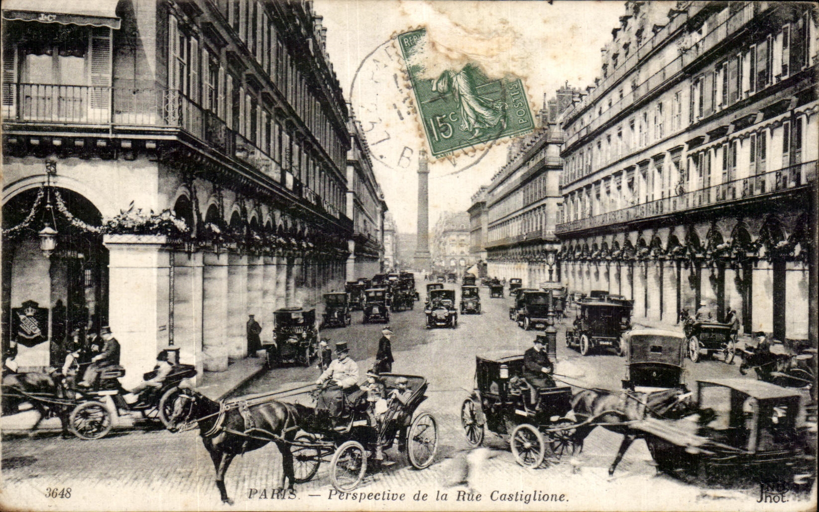 CPA PAris perspective de la Rue Castiglione