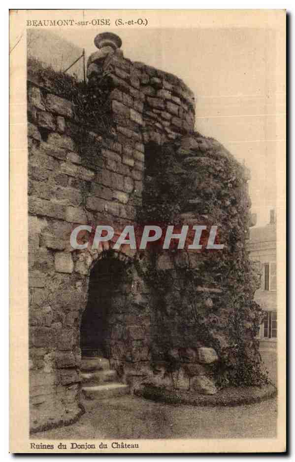 CPA Beaumont sur Oise Ruines du Donjon du Chateau