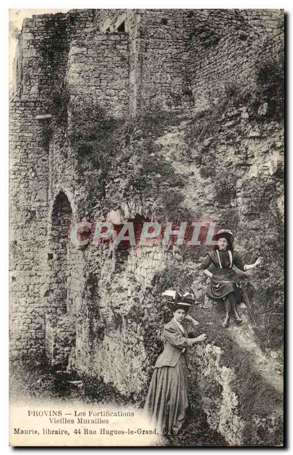 Provins — The Old Walls Fortifications — Mauris, bookseller, 44 Rue Hugues-le-Grand, Provins