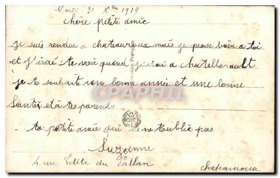 CPA Fantaisie Fleurs — Verso