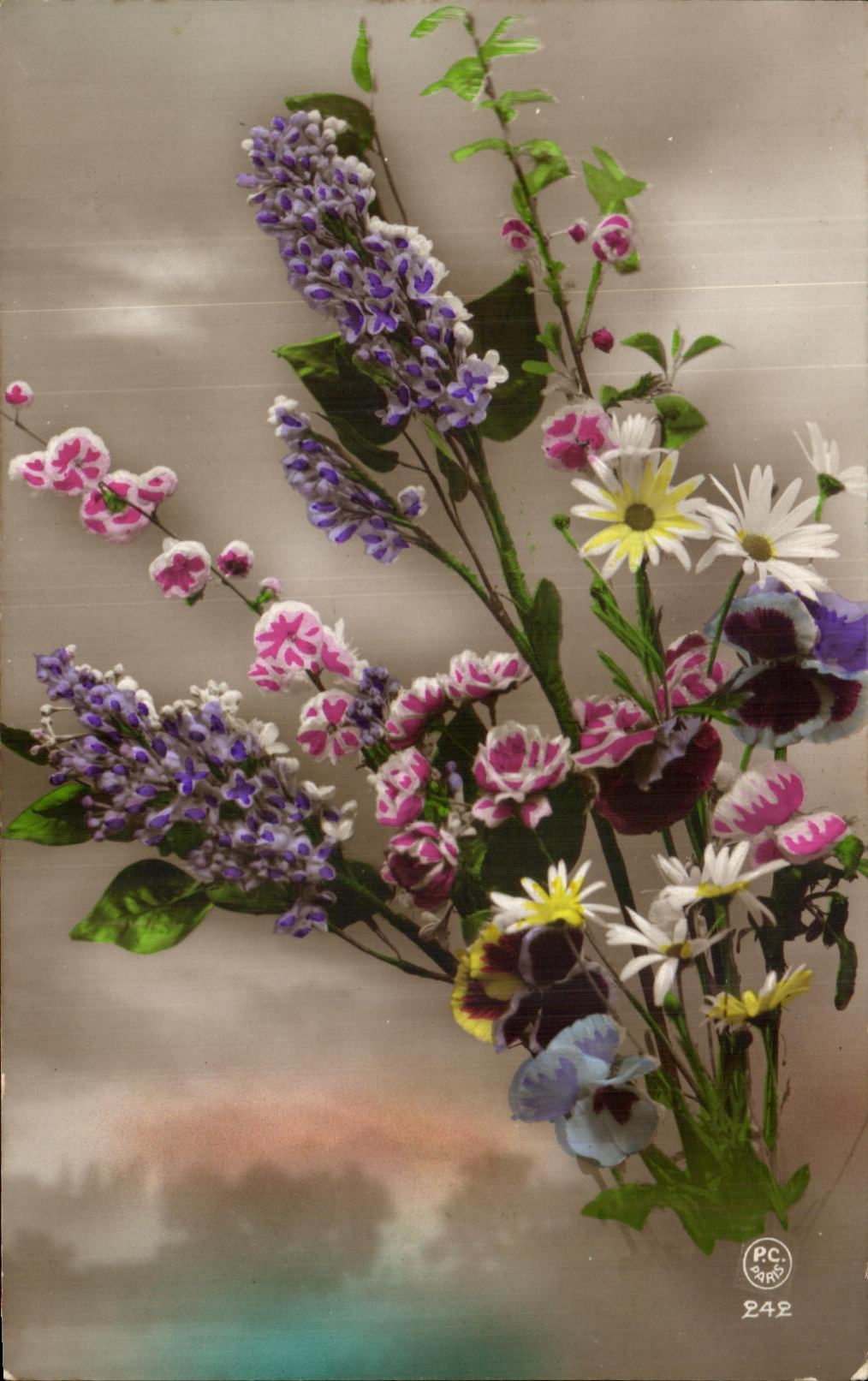 CPA Fantaisie Fleurs