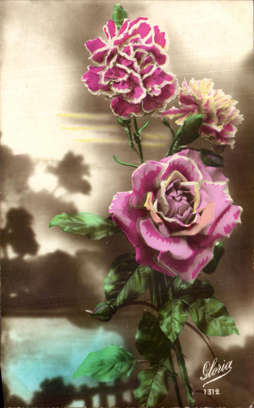 CPA Fantaisie Fleurs